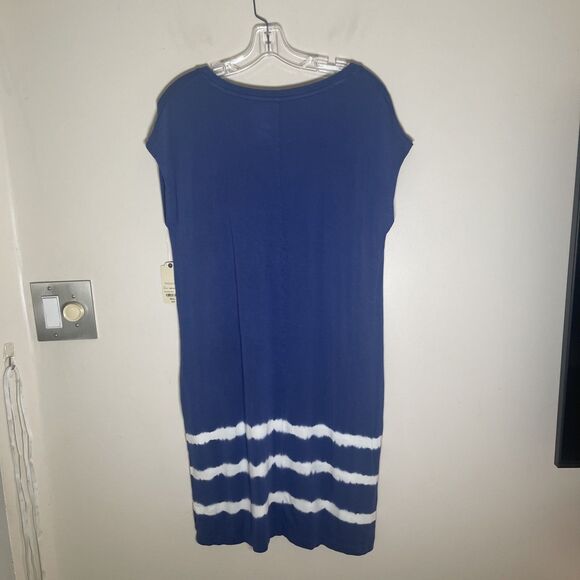St John’s Bay Dress New with Tags Blue White Tie Dyed Summer Active Women Size S - Picture 7 of 7